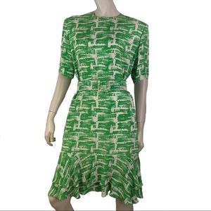 William Pearson Dress Green Belted Vintage